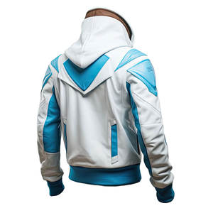 Veste en cuir de motard en toile tendance pour hommes 2025, vente en gros, coupe ajustée, décontractée, logo avant, fournisseur - Product Image 6