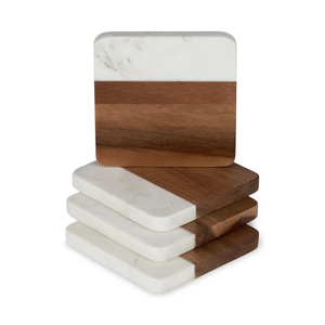 Durable Natural Stone & Resin Coasters Hot Sell Epoxy Resin Round coaster for Tea Cups & Water Glass Custom Resin coaster Set - Product Image 3