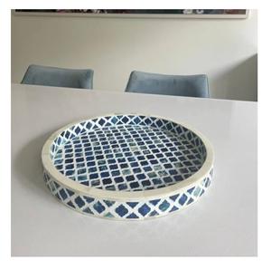 Plateau de service en os en résine fait à la main de qualité supérieure avec motif floral Meilleur prix pour la maison et les occasions de cadeaux Décoration de table - Product Image 5