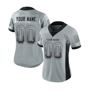 Servicio OME Camiseta de fútbol americano para adultos Gary Color Manga corta Poliéster transpirable para Team Club - Product Image 2