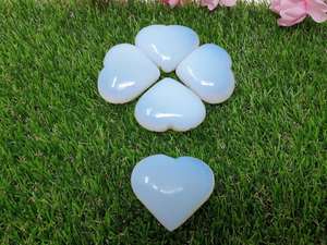 Corazones de cristal al por mayor-Corazón de piedras preciosas de opalita-Corazones curativos de opalita a granel-Cristales de meditación Curación a granel - Product Image 3