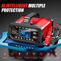 FOXSUR professionnel FAC-150 12V/15A & 24V/5A chargeur de voiture Battery12V 24V chargeur de batterie d'impulsion de Charge intelligente automatique
