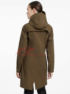 Abrigo largo para montar a caballo para mujer, venta al por mayor, versátil, tacto suave, regulación térmica, corte ergonómico, costuras duraderas, elegante ecuestre - Product Image 3