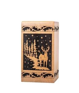 Wooden Cremation <b>Urn</b> <b>for</b> Human <b>Ashes</b>, Adult Deer Rosewood Pet <b>Urns</b> <b>for</b> <b>Dogs</b> <b>Ashes</b> Deer (Small - 8Hx4.75W (115 Cu/in) Beechwood) - Product Image 1