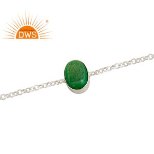 Pulsera de cadena de piedras preciosas Druzy verde Natural de plata esterlina, joyería personalizada para mujer, regalo para ella - Product Image 2