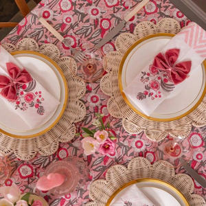 Mantel Individual de ratán Manteles Individuales de ratán de flores redondas Mantel Individual tejido de mimbre para mesa de Artex Thien Thanh - Product Image 5