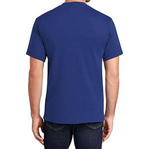 Venta al por mayor 100% algodón camiseta de los hombres con la impresión por encargo del bordado patrón sólido Casual suelta camisetas de manga corta - Product Image 4