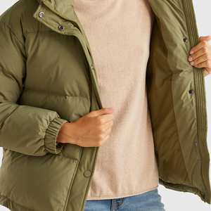 Chaqueta Acolchada para Mujer al por Mayor, Chaqueta de Invierno con Capucha Personalizada OEM, Abrigo Acolchado de Plumón, Ropa de Calle de Talla Grande, Prenda Exterior Brillante de Moda - Product Image 2