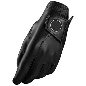 Guantes de golf de piel de cordero de Color negro suave de alta calidad Guantes transpirables con logotipo personalizado - Product Image 1