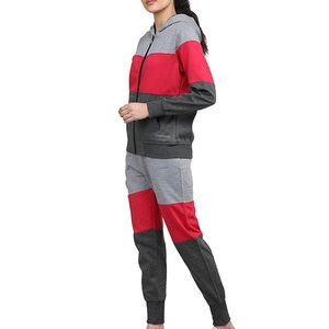 Ensemble de survêtement pour femme, fermeture éclair, design décontracté, manches longues, coupe régulière, 2 pièces, tenue de jogging d'entraînement - Product Image 3