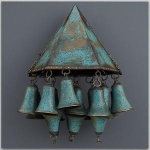 Carillon éolien en fer Royal Breeze Design Art Déco Métal Doré Noir Contraste Apparence de luxe Harmonie mélodique lisse Extérieur - Product Image 3