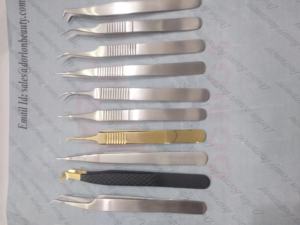 Professional <b>Eyelash</b> <b>Tweezers</b> Stainless Steel Line Design Handle Dumont Lash <b>Tweezers</b> Custom Label Best lash Extension <b>Tweezers</b> - Product Image 6