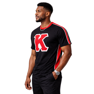 Chemise noire premium Kappa Alpha Psi K, taille standard, mélange de coton de haute qualité, blason brodé avec lettres grecques, vêtements de fraternité - Product Image 3