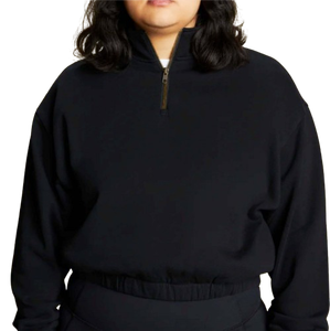 New Arrival Women <b>Black</b> Color Quater Zip up Sweatshirts Custom Turtleneck Zipper up Jacket for Womens Best For Daily Use - Product Image 5