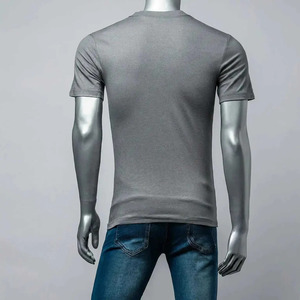 Camiseta de Manga Corta para Hombre, Corte Regular, Color Sólido, 100% Algodón, Estilo Urbano, Transpirable - Product Image 3