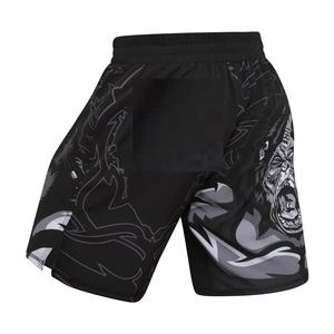 Pantalones cortos MMA atléticos suaves y cómodos para hombres, ropa de artes marciales de boxeo estirable de Color sólido para adultos - Product Image 6