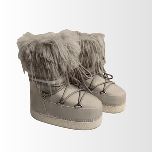 Bottes de neige Space Moon Fashion pour femme, nouvelle collection hiver 2026, épaisses et chaudes, avec fourrure, antidérapantes, doublure en peluche, chaussures pour femme - Product Image 1