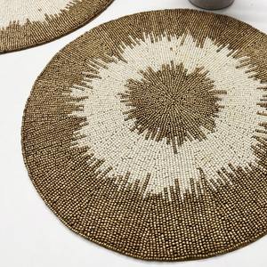 Indian Crafted Classic Style Beaded Coasters Custom Color Halloween Holiday Party Table Decoration Glass Mat <b>Placemat</b> - Product Image 3