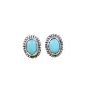 Boucles d'oreilles en pierres précieuses turquoise 925 boucles d'oreilles en argent Sterling massif femmes et filles huître pour argent 925 bijoux estampillés - Product Image 1