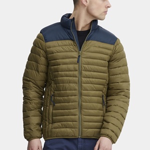 Chaqueta Acolchada Cortavientos de Color Sólido, Gruesa, Abrigada para Invierno, con Cierre, Deportiva, Informal, para Calle - Product Image 1