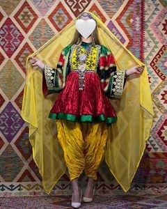 Magnifique robe tribale afghane Kuchi Salwar Kameez, robe indienne pakistanaise de conception haut de gamme avec col brodé par WS INTERNATIONAL - Product Image 4