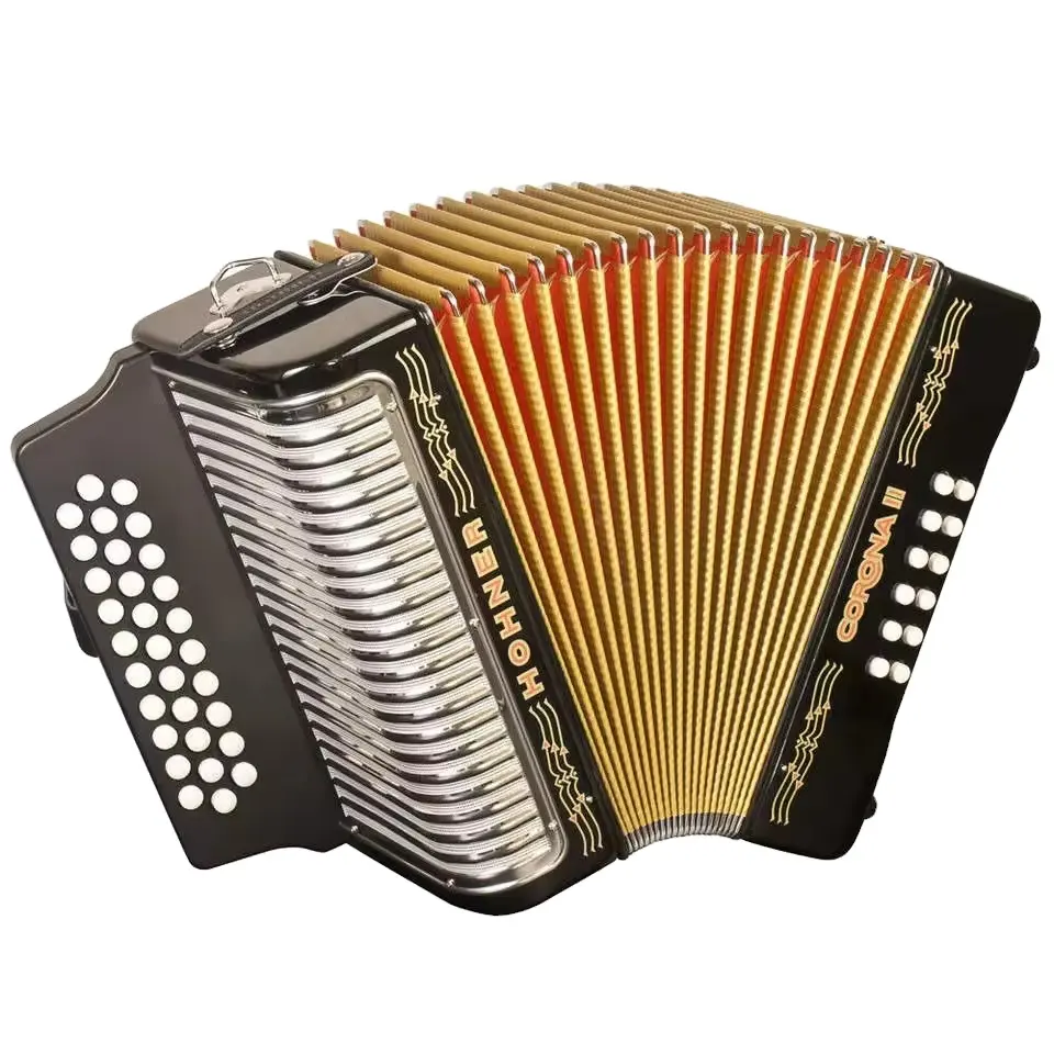 "Ready to Ship! Hot Deals on Hohner 3500FB Corona II 31-Button FBbEb Sol Diatonic Accordion with Black Bag and Straps"
