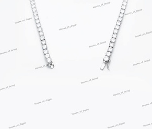 Collar de Tenis con Diamante Moissanite de Corte Redondo, Plata de Ley 925 para Mujer, Regalo de Boda - Product Image 5