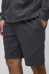 Vêtements décontractés d'été avec logo brodé sur mesure Shorts pour hommes avec cordons imprimés personnalisés Short de jogging en éponge pour hommes - Product Image 3