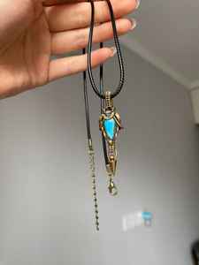 Pendentif Labradorite enroulée en fil métallique Pierre précieuse Flashy Bijoux en fil de cuivre faits main Cadeau Labradorite bleue - Product Image 4