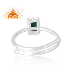 Dernière vente en argent Sterling 925 malachite naturelle bague en pierres précieuses bijoux personnalisés pour les femmes cadeau pour elle - Product Image 2