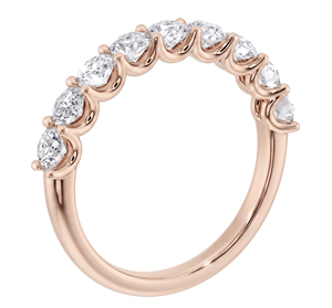 Bague de fiançailles en diamant taille ronde pour femme, classique, avec diamants naturels et de laboratoire - Product Image 5