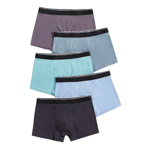 Breathable Fabric Men's Mid-Rise <b>Boxer</b> Briefs 100% Cotton Comfortable Eco-Friendly Seamless OEM Wholesale Bulk Supply Global - Product Image 3
