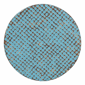 Mosaico de coco de fábrica de alta calidad de mesa auxiliar de madera real blanca de estilo bohemio hecho a mano en Vietnam - Product Image 5