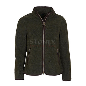 Chaqueta de lana con cremallera completa a precio barato para mujer Chaquetas con logotipo personalizado con diseño de cremallera personalizado a la moda - Product Image 1