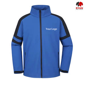 Customized Design Softshell <b>Jacket</b> for <b>Men</b> Zipper Closure Breathable Fabric <b>Hooded</b> Collar with Custom Logo - Product Image 4