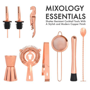Juego de herramientas de cobre pulido de lujo para Bar, soporte de madera, coctelera, juego de barra de Metal, Ideal para el hogar, restaurante, entretenimiento elegante - Product Image 3