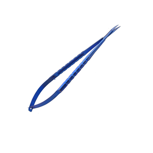 Microchirurgie Bleu Titane Enduit Ciseaux Lame Longueur 15 mm Sharp Lame Incurvée 6.12 Pouces Micro Ciseaux - Product Image 2