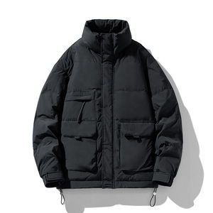 Blouson universitaire homme hiver 2025, coupe oversize, grande taille, col montant, toile vierge de haute qualité, style créateur - Product Image 1