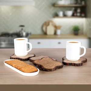 New Arrival Hot Sale Classic Eco-Friendly Round Tea <b>Coaster</b> Mango Wood Made <b>Table</b> Decoration Accessories Mats Pads - Product Image 5