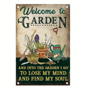 แผ่นโลหะดีบุกตกแต่งสวนแนววินเทจแบบทำมือออกแบบได้ตามต้องการ - Product Image 6