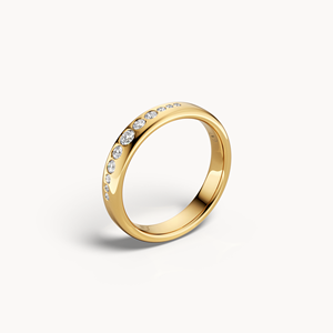 Bague de mariage en diamant à taille brillante graduée - Product Image 4