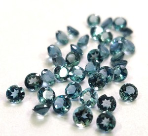 Topacio azul Londres natural Corte redondo 1,50mm Facetado-Topacio azul Londres suelto Redondo - Product Image 5