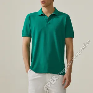 Beyaz yaka Polo tasarımları ile fantezi yeşil erkek kısa kollu T Shirt Polo renk kombinasyonu Polo GÖMLEK fabrika kaynağı