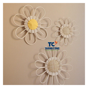 ชุดตะกร้าหวายแขวนผนังทำมือสำหรับตกแต่งบ้านห้องนอนห้องนั่งเล่นของขวัญ - Product Image 1