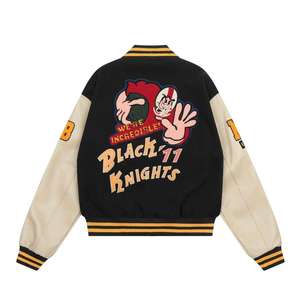 High Street Style Customizable Men's Winter Jacket Outdoor Warm Wool/Polyester Letterman Design Fashionable Windproof Casual - Product Image 4