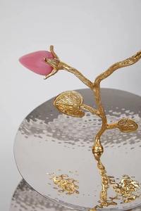 Résine Fleur Conception De Luxe En Métal Rond Décoratif Gâteau De Mariage Stand Ensembles Tasse Gâteau Stand Décoration - Product Image 2