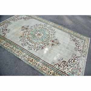 พรมขนสัตว์สีเบจเขียว9.2ft 5.9ft แบบคลาสสิกพรมยาง3D 4เมตรสำหรับตกแต่งห้องดีไซน์3D เย็บปะติดปะต่อกันดีไซน์แบบคลาสสิก - Product Image 2