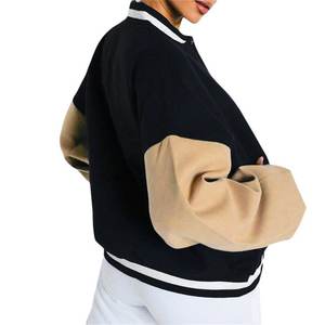 Meilleures ventes Vestes de baseball universitaire de grande taille pour femmes de haute qualité Manches longues Laine Hiver Vente en gros directe Fabricant - Product Image 3