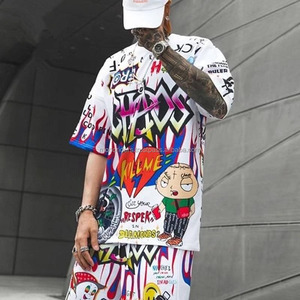 Mono Rider T-shirt Homme Personnalisé Style Urbain 100% Coton Tissé Manches Courtes Col Rond Sérigraphié Respirant Séchage Rapide - Product Image 4