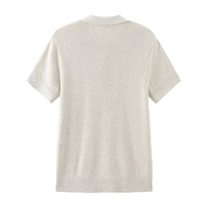 Top vendedor al por mayor 100% algodón de los hombres de manga corta Waffle Knit Polo - Product Image 2